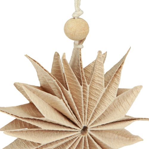 Artikel Papiersterne Weihnachten Hängedeko Braun Weiß 12cm 6er Set