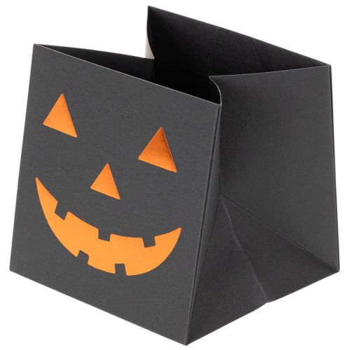 Papiertüten Set Kürbis-Motiv Schwarz Orange 10,5cm 6 Stück | Floristik24.ch