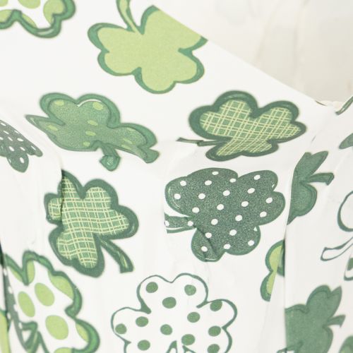 Übertopf Papier 12 cm mit Kleeblatt-Motiv im 12er-Set | Floristik24.ch