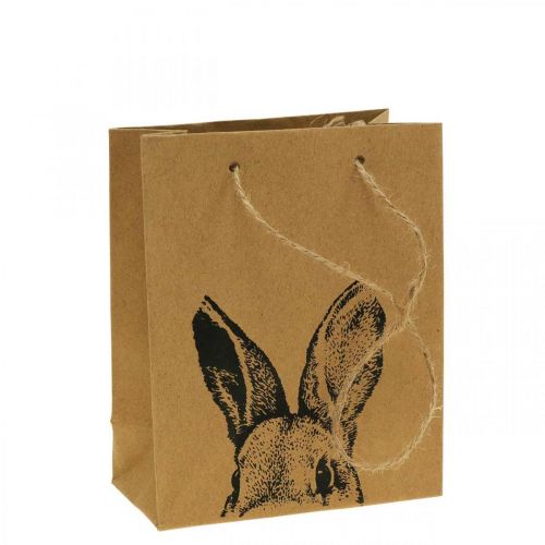Floristik24 Geschenktüte Ostern Papiertüte Hase Braun 12×6×15cm 8 St