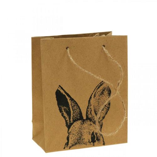 Geschenktüte Ostern Papiertüte Hase Braun 12×6×15cm 8St