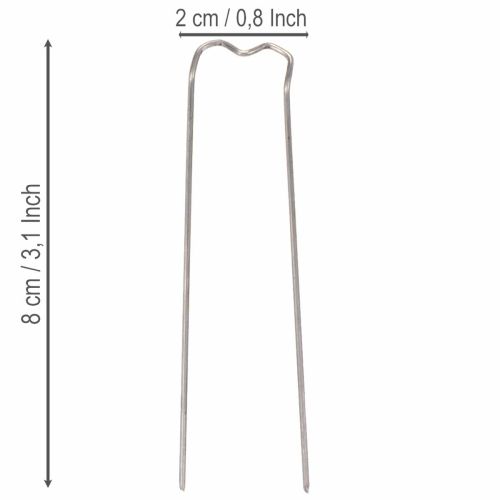Silberfarbene Patenthaften 17/80, 8 × 2 cm, 2,5 kg für Floristik | Floristik24.ch