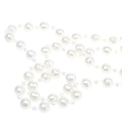 Floristik24 Perlenkette Weiß 7m