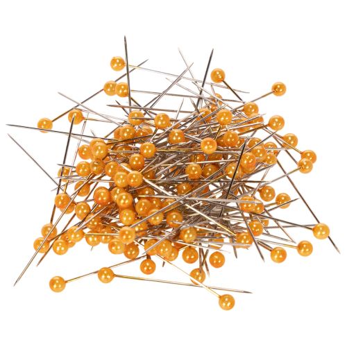 Perlkopfnadeln Orange Metall Kunststoffkopf Ø4mm 40mm 100 Stück