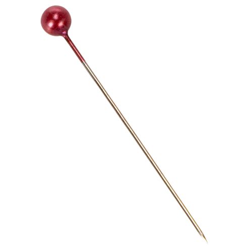Perlkopfnadeln Rot Metall Ø4mm 40mm 150 Stück für Floristik und Dekoration | Floristik24.ch
