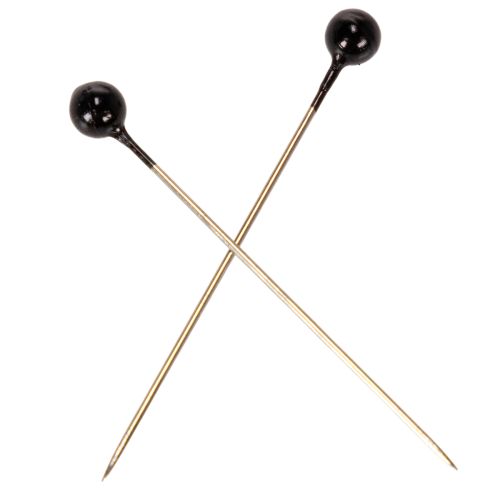 Perlkopfnadeln Schwarz Metall Kunststoff Ø 4 mm 40 mm 150 Stück | Floristik24.ch