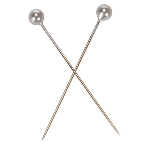 Perlkopfnadeln Silber Ø 4 mm Länge 40 mm 150 Stück | Floristik24.ch