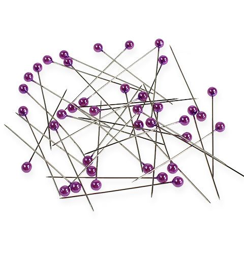 Floristik24 Perlkopfnadeln Ø6mm 65mm Lila