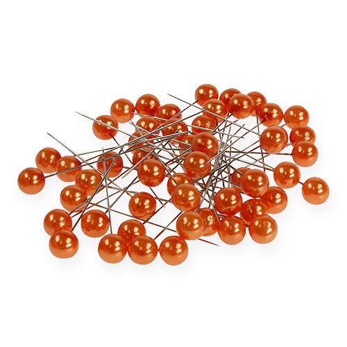 Floristik24 Perlkopfnadeln Orange Ø10mm 60mm