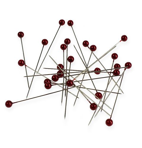 Perlkopfnadeln Ø6mm 65mm Rot