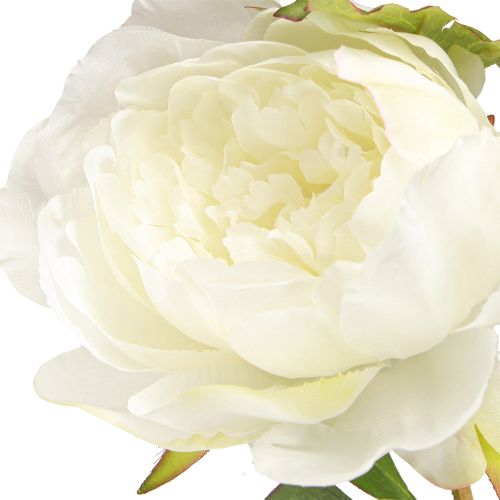 Artikel Pfingstrosen künstlich mit 3 Blüten Weiß Creme 81cm 2St