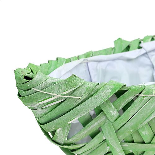 Floristik24 Pflanz-Schiffchen Grün 37cm x 13cm H13,5cm