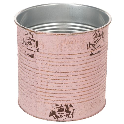 Pflanzdose Metall Altrosa Vintage Ø15.5cm H15cm für Innen- und Aussendekoration | Floristik24.ch