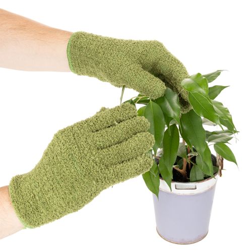Pflanzen-Handschuhe aus Mikrofaser in Grün, 1 Paar | Floristik24.ch