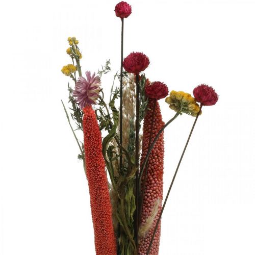 Artikel Trockenblumen Strauß mit Wiesenblumen Rosa DIY-Set H30-35cm