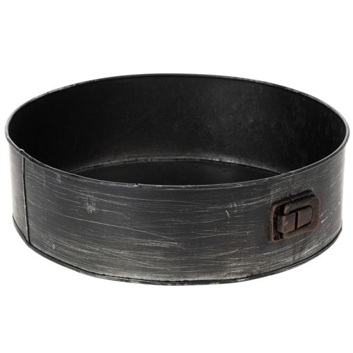 Artikel Pflanzschale aus Metall, Deko-Springform Ø24cm H7,5cm, schwarz, für Bepflanzung und Dekoration