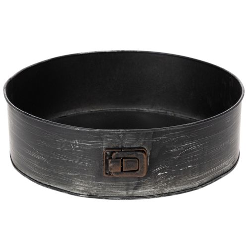 Pflanzschale aus Metall, Deko-Springform Ø24cm H7,5cm, schwarz, für Bepflanzung und Dekoration | Floristik24.ch