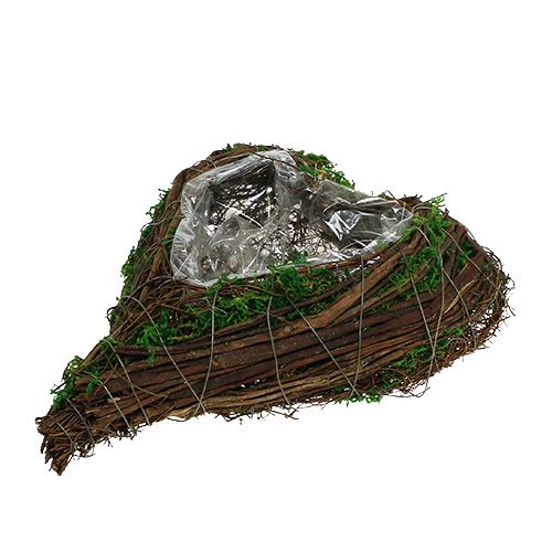 Floristik24 Pflanzgefäß Herz Rebe Moos 21cm x 26cm H6cm