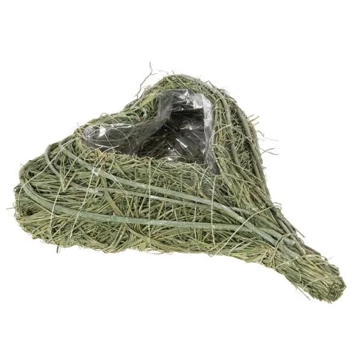 Pflanzherz aus Naturmaterial mit Folie 25 cm