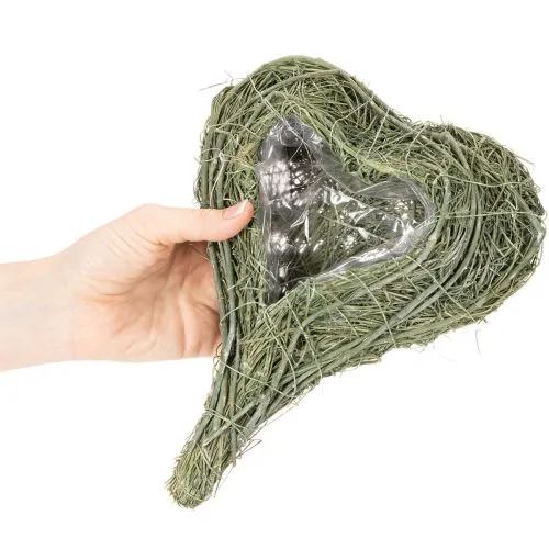 Pflanzherz aus Naturmaterial mit Folie 25 cm | Floristik24.ch