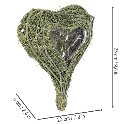 Pflanzherz aus Naturmaterial mit Folie 25 cm | Floristik24.ch