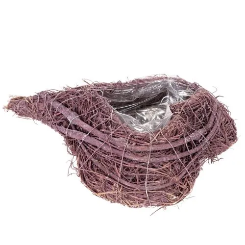 Pflanzherz mit Folie aus Rebenmaterial lila 24cm | Floristik24.ch