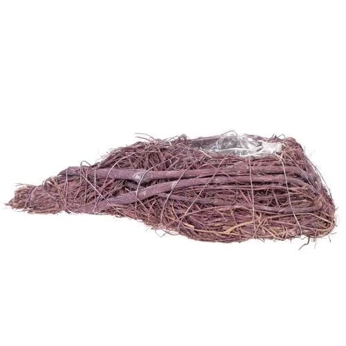 Pflanzherz mit Folie aus Rebenmaterial lila 24cm | Floristik24.ch