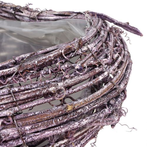 Artikel Pflanzherz aus Rebe Brombeer Weiß gewaschen 27cm x 24cm