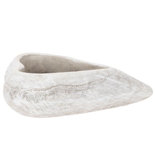Dekoschale Herzform grau 19cm aus Steinguss | Floristik24.ch