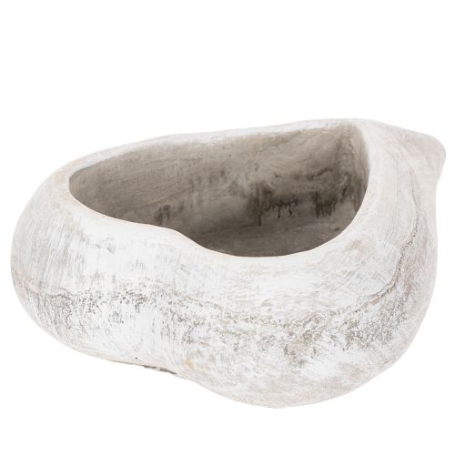 Dekoschale Herzform grau 19cm aus Steinguss | Floristik24.ch