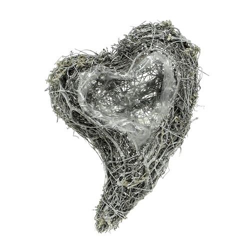 Deko Pflanzherz Rebe Weiß, Kreative Pflanzidee für Zuhause &amp; Geschenk, Kunststofffolie, 4er Set 15cm x 23cm x 5cm