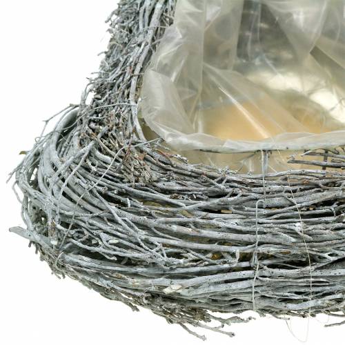 Floristik24 Pflanzherz Zweige Weiß gewaschen 40cm x 30cm