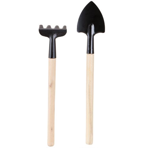 Artikel Pflanzkasten „Gartenzeit“ mit Werkzeug Deko Grau 24×10×25cm