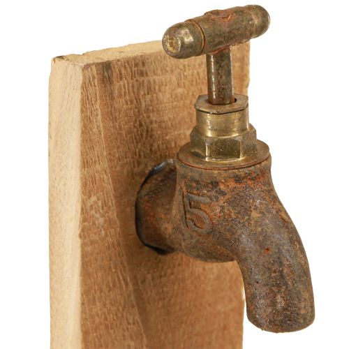 Artikel Pflanzkasten Holz Brunnen Trog Optik Natur Rost L15,5cm