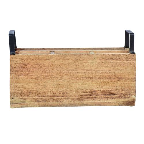 Floristik24 Pflanzkasten Holz Besteckhalter Holzbox 4 Fächer L30cm