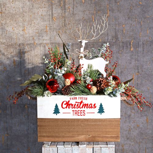 Floristik24 Tischdeko Weihnachten Weihnachtsfigur Rentier Deko H35,5cm