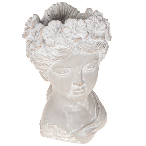 Pflanzkopf Antik Steinguss Übertopf Frau 12,5×12×20,5cm