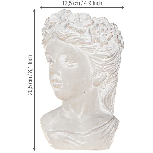 Artikel Pflanzkopf Antik Steinguss Übertopf Frau 12,5×12×20,5cm