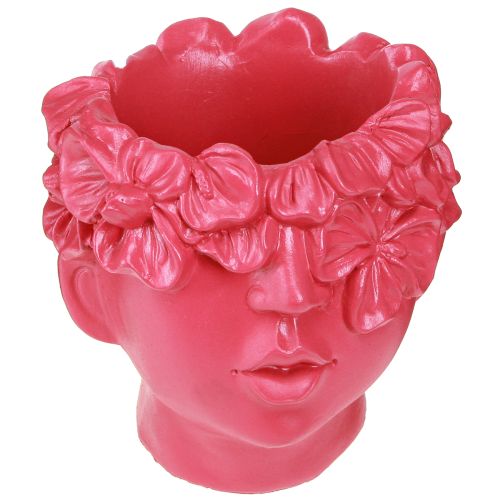 Artikel Pflanzkopf Polyresin Büste Übertopf Pink 13,5×13×14cm
