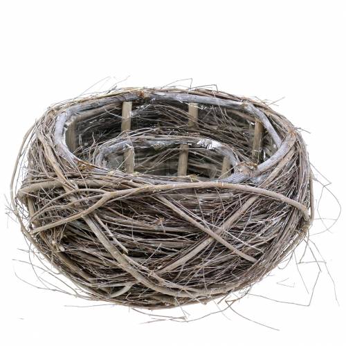 Floristik24 Pflanzkorb Rebe und Zweige Weiß gewaschen Ø37/28cm 2-er Set