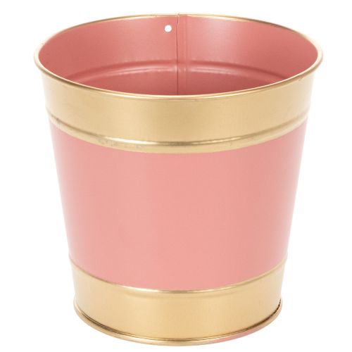 Pflanzkübel Metall-Übertopf Ø13cm H12cm, 4er-Set, Rosa, Beige, Pfirsich und Braun | Floristik24.ch