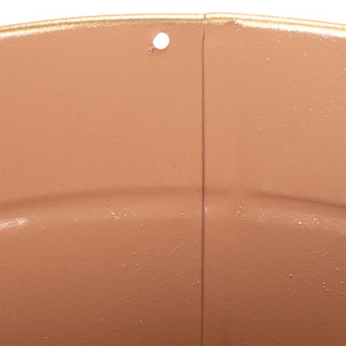 Pflanzkübel Metall Ø17cm H14,5cm Goldrand 4-teilig Sortiment Braun Beige Rosa Pfirsich | Floristik24.ch