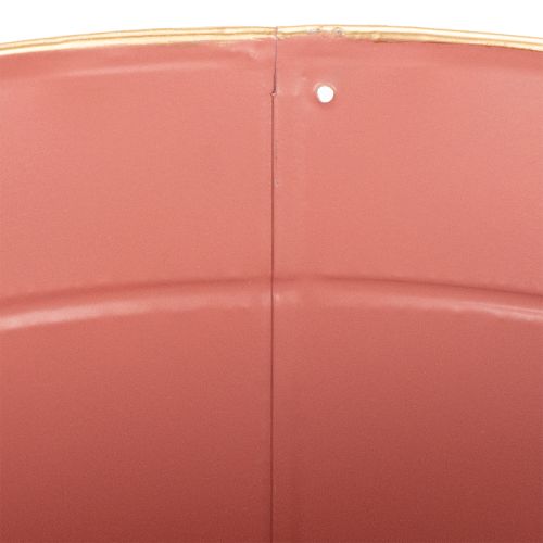 Pflanzkübel Metall Ø26cm H22cm Goldrand Rosa/Beige/Pfirsich/Braun 4er-Set | Floristik24.ch