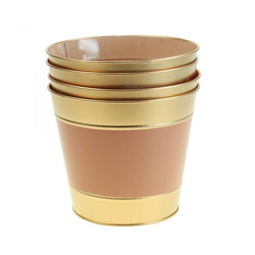 Artikel Pflanzkübel Blumentopf Metall Übertopf Ø17cm H14,5cm 4St