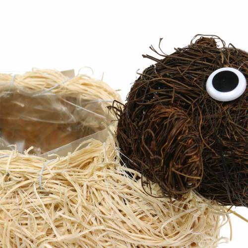 Artikel Pflanztopf Schaf Rebe Braun Gebleicht 35×14cm H26cm