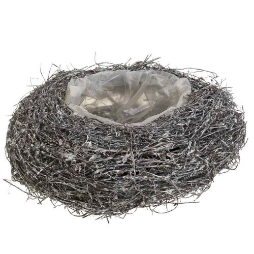 Pflanzkorb Reben Weiß Gewaschen Ø20cm H8cm Deko Schale