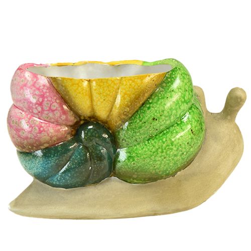 Artikel Deko Schnecke Pflanztopf Keramik Blumentopf Bunt 19×8,5×11cm
