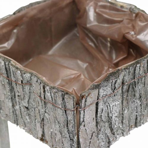 Floristik24 Stühle zum Bepflanzen, Pflanzgefäß, Gartendeko Shabby Chic, Weiß gewaschen 2er Set