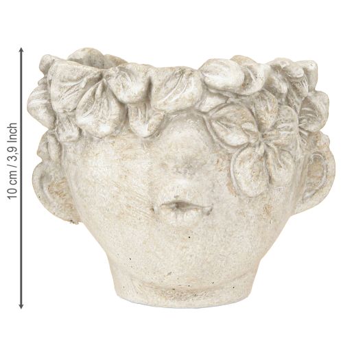 Floristik24 Pflanztopf Büste Kussmund Blumentopf mit Gesicht Creme H10cm 3St