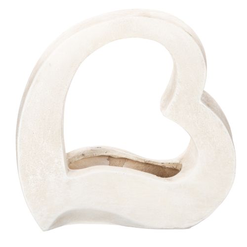 Herzförmige Deko-Schale aus Keramik, 19 cm, Weiss, zum Bepflanzen und Dekorieren online kaufen | Floristik24.ch